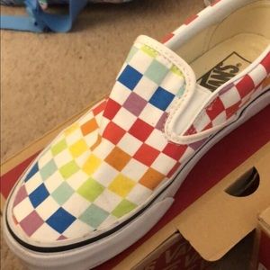 Rainbow Checkered Vans